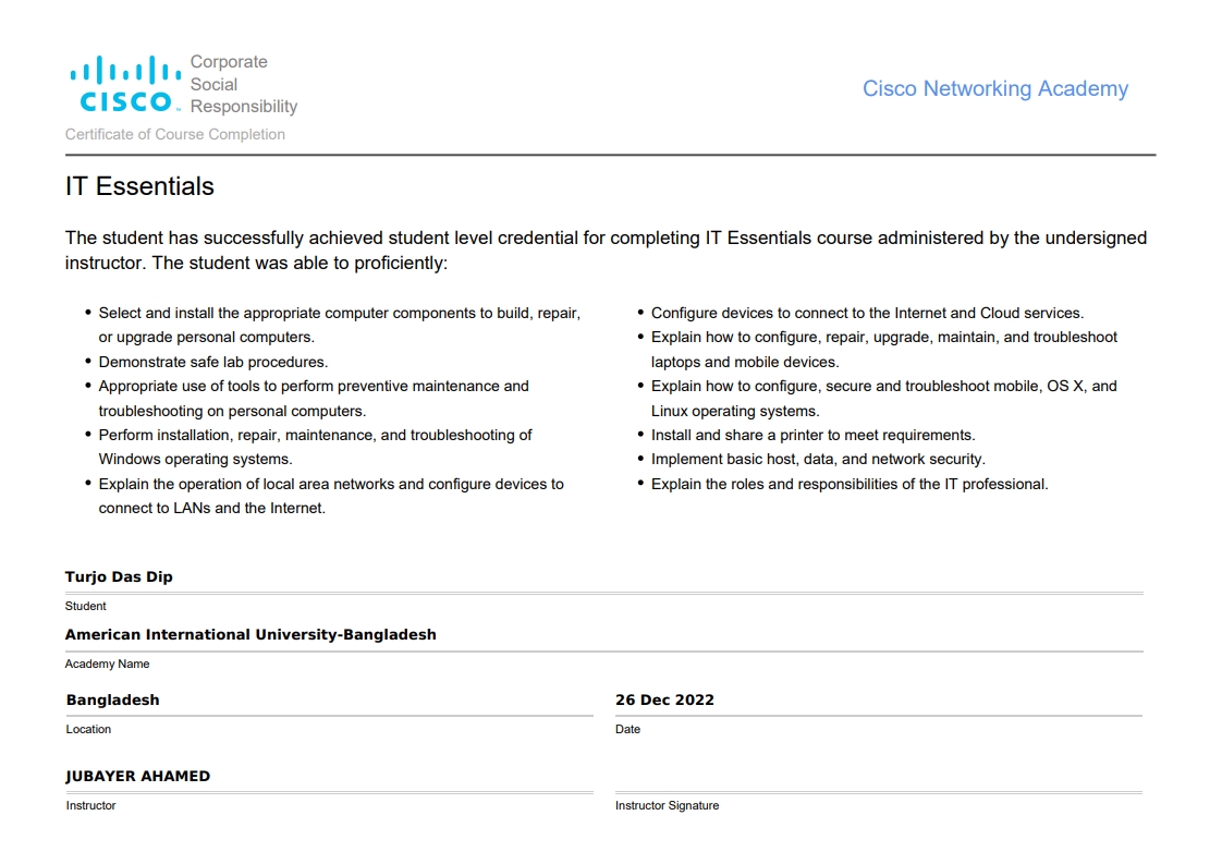 Cisco IT Essentials