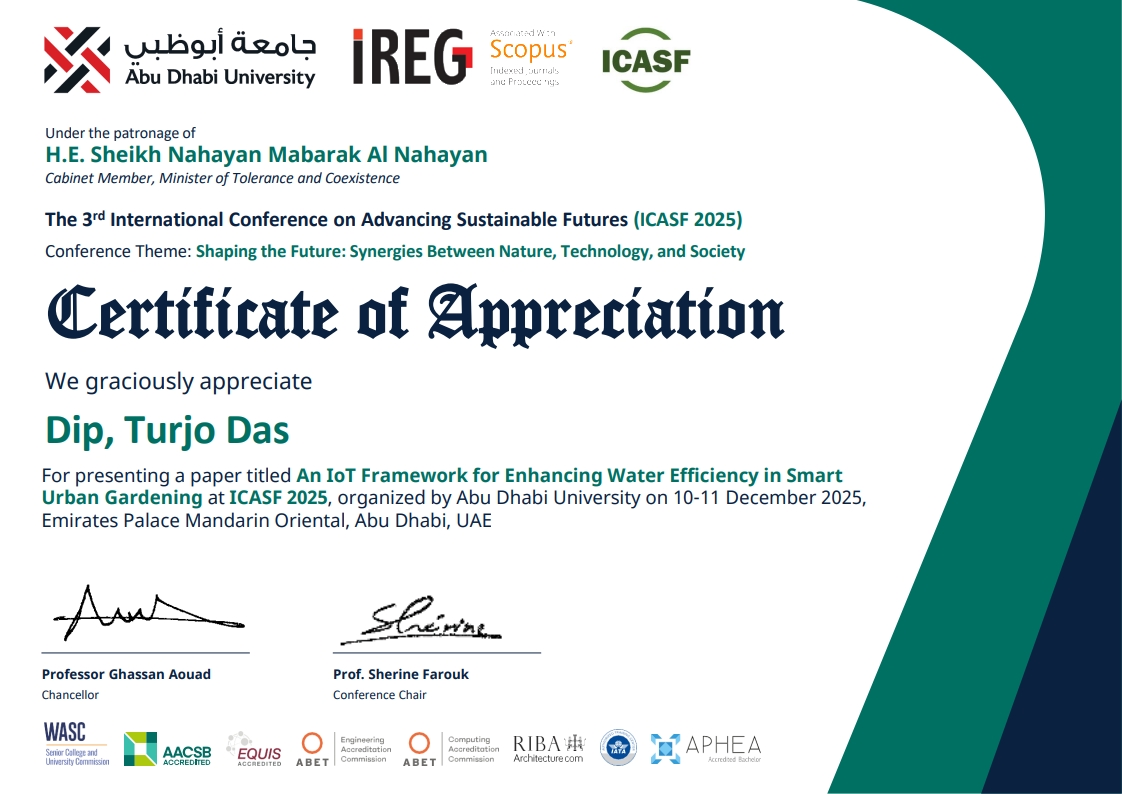 Certificate of Presentation